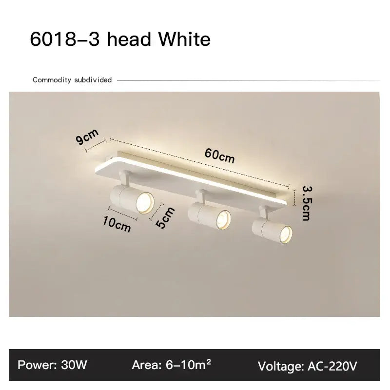 Black LED Ceiling Track Light