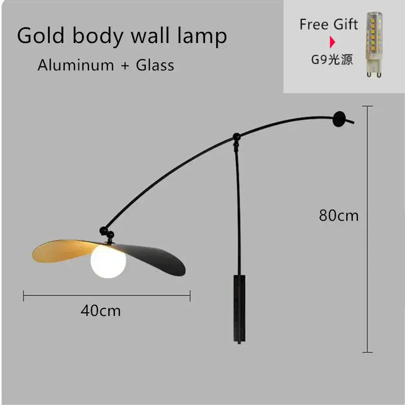 Black Long Arm Floor Lamp