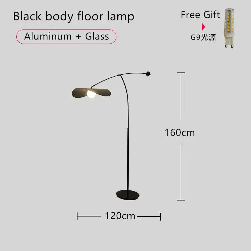 Black Long Arm Floor Lamp