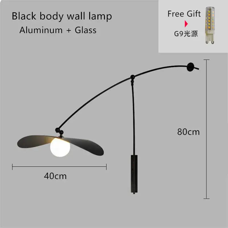 Black Long Arm Floor Lamp