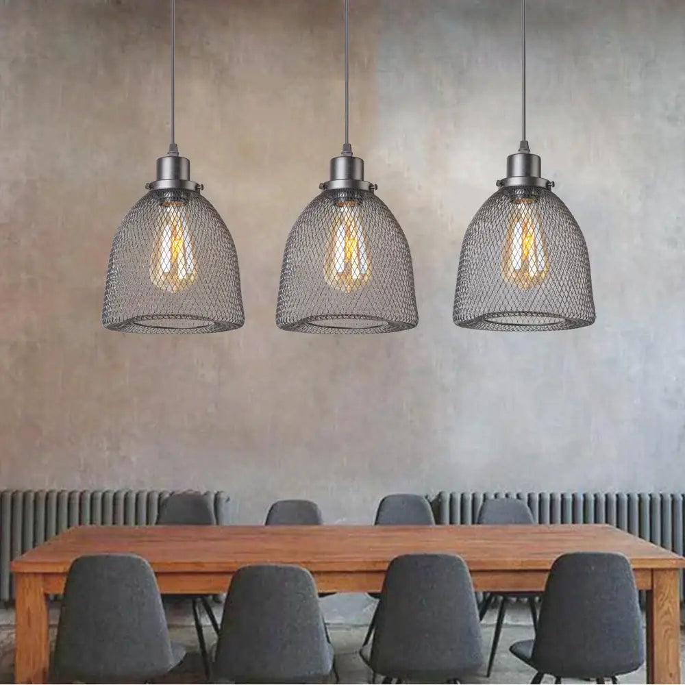 Black Metal Mesh Chandelier