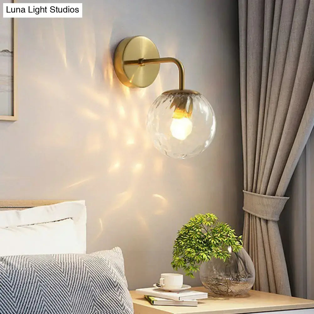 Black Metal Rippled Sconce