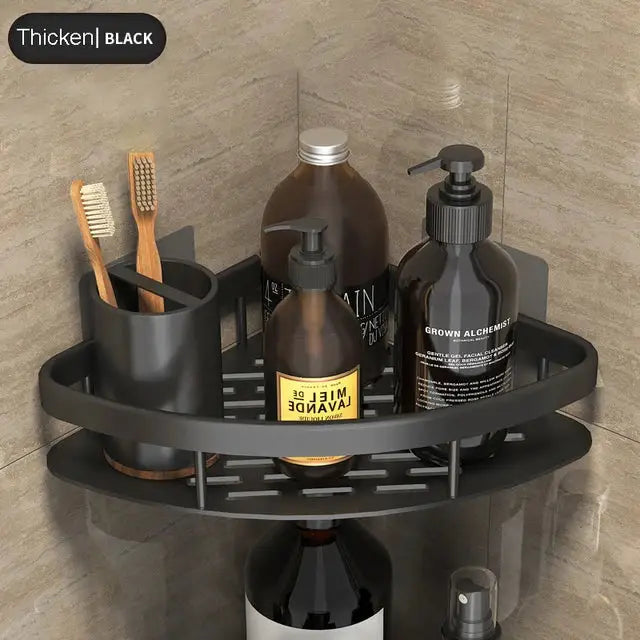 Black Metal Corner Shelves