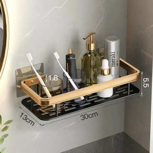 Black Metal Corner Shelves