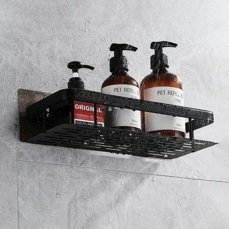 Black Metal Corner Shelves