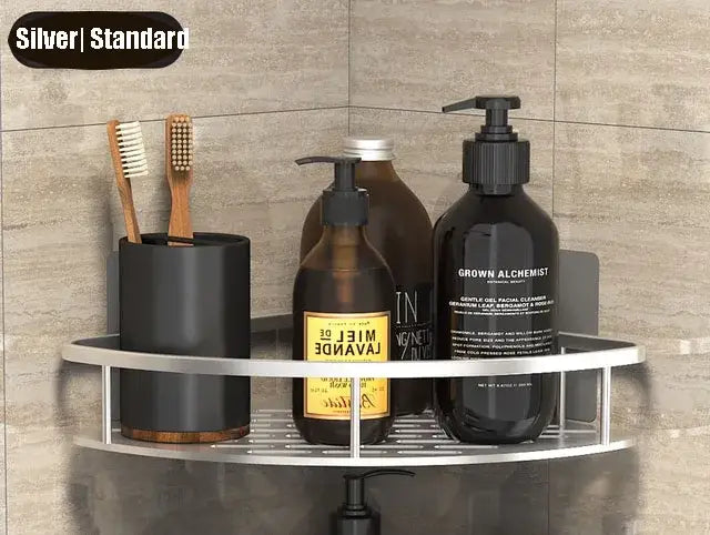 Black Metal Corner Shelves