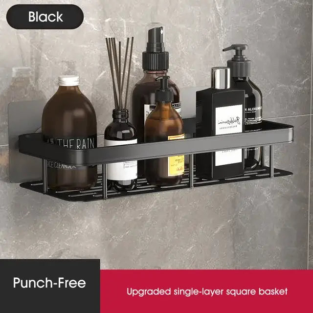 Black Metal Corner Shelves