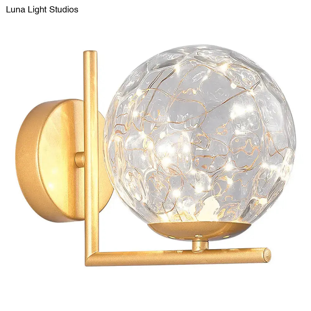 Black Globe Wall Sconce