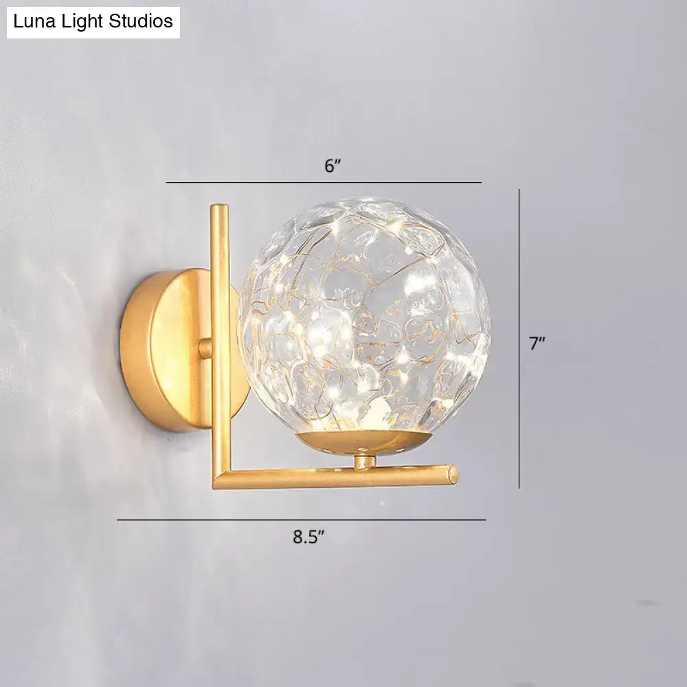 Black Globe Wall Sconce
