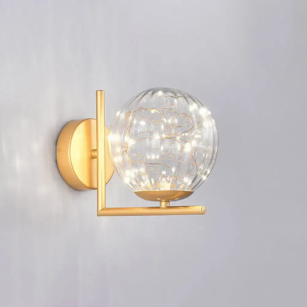 Black Globe Wall Sconce