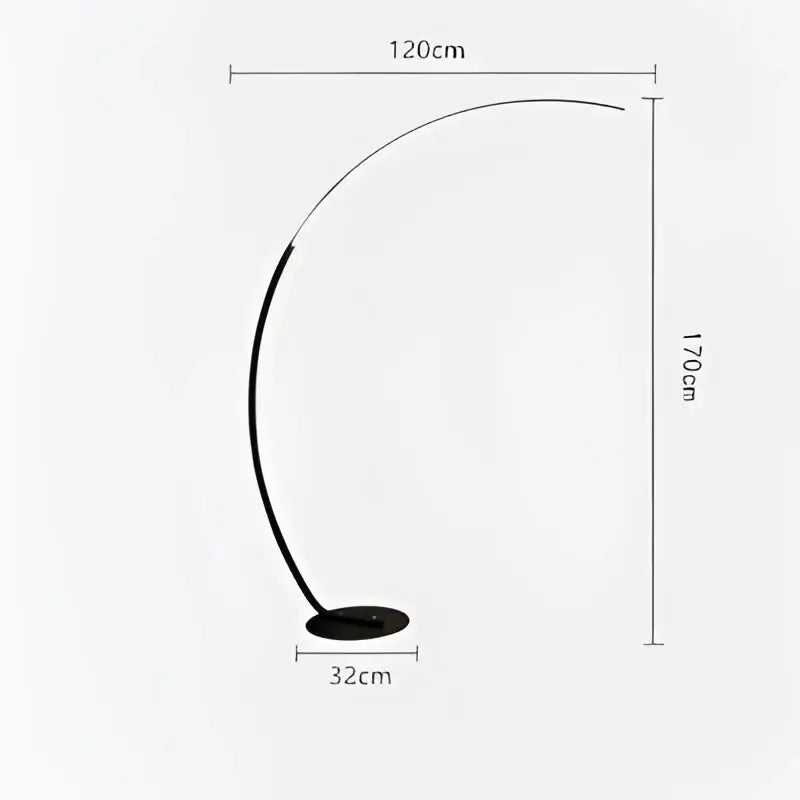 Black Arc Floor Lamp