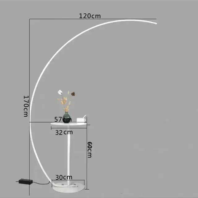 Black Arc Floor Lamp