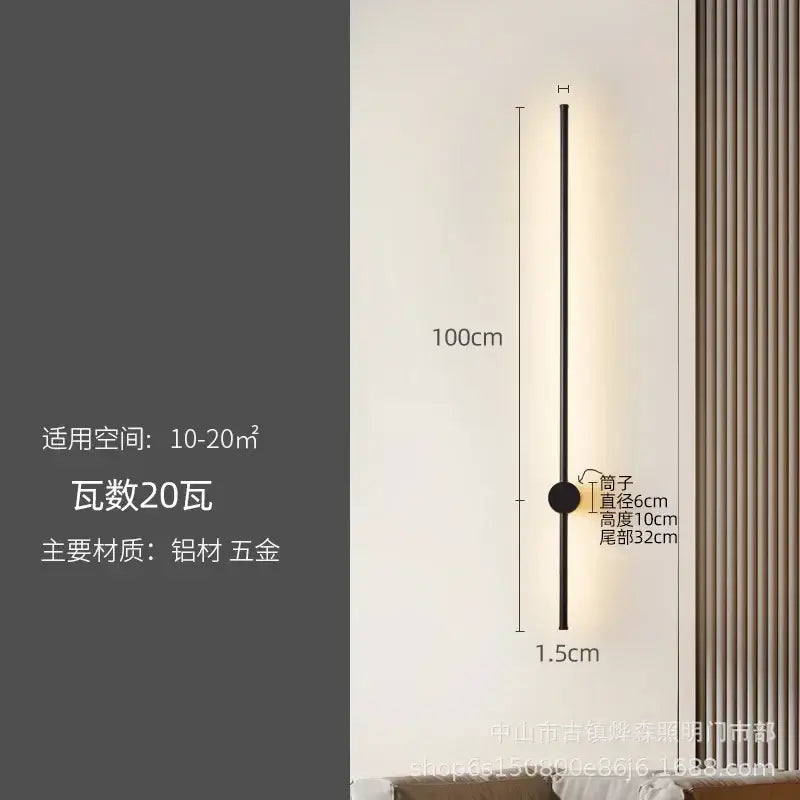 Black LED Strip Lamp
