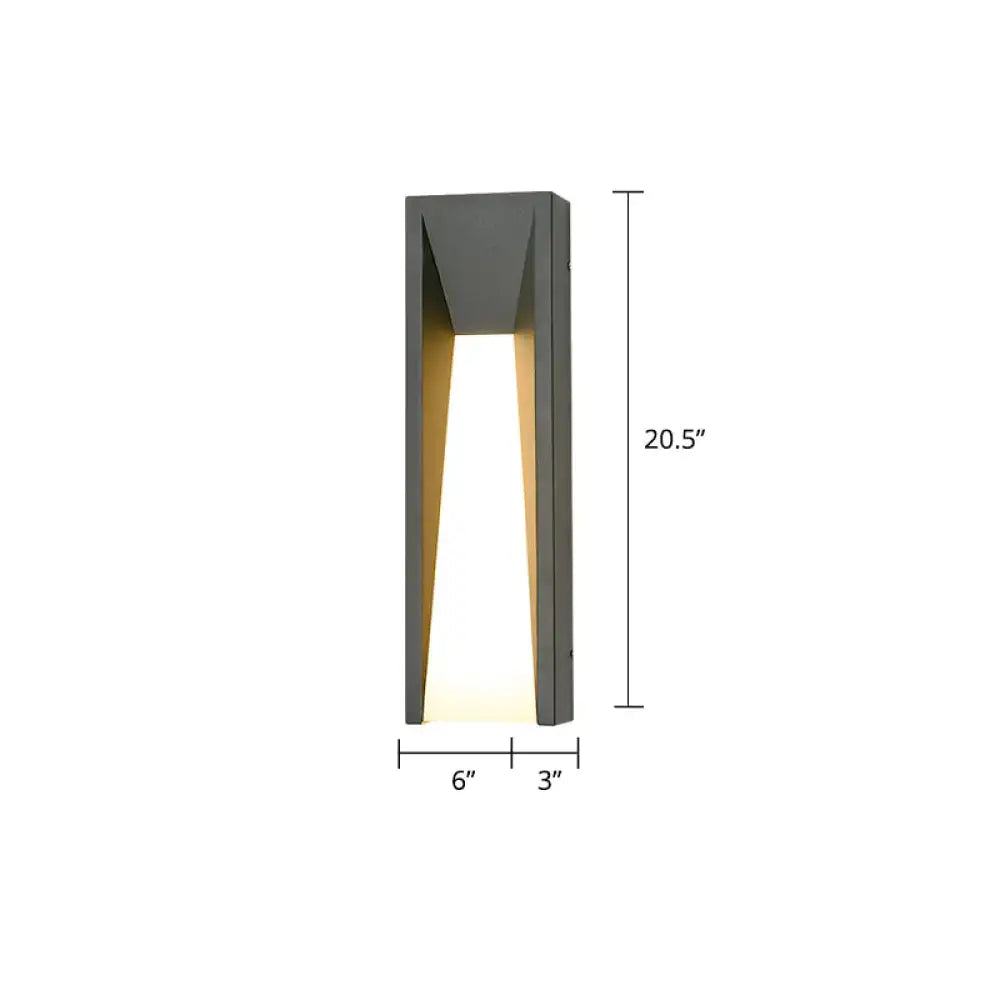 Black Industrial Courtyard 25-Inch Sconce
