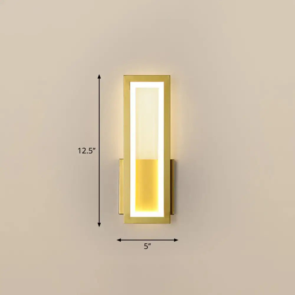 Black Rectangular LED Sconce