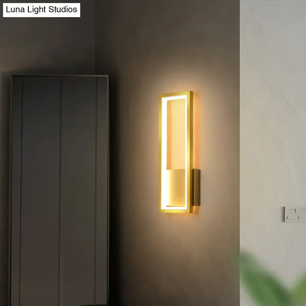 Black Rectangular LED Sconce