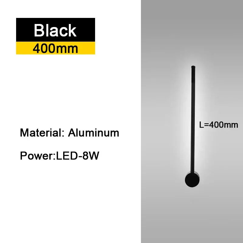 Black Rotatable 350-Degree LED Sconce