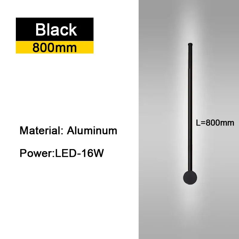 Black Rotatable 350-Degree LED Sconce