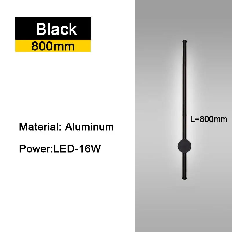Black Rotatable 350-Degree LED Sconce