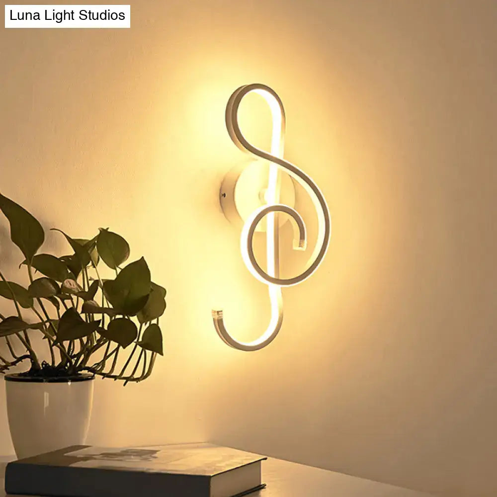 Black Music Note Sconce