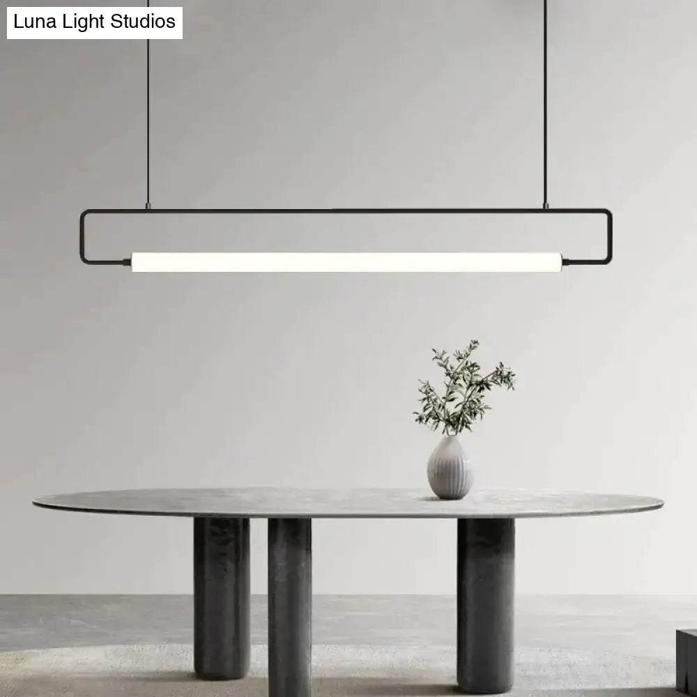 Black Nordic Iron Acrylic Bar Pendant Light