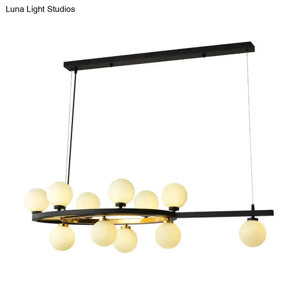 Black Oval Chandelier Light