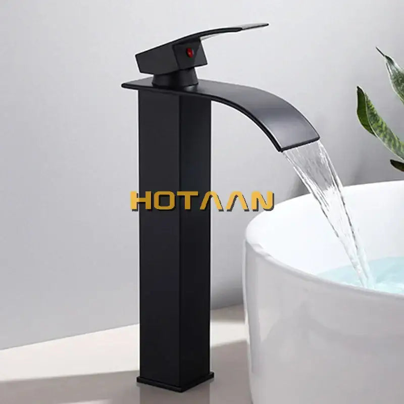 Black Brass Waterfall Tap