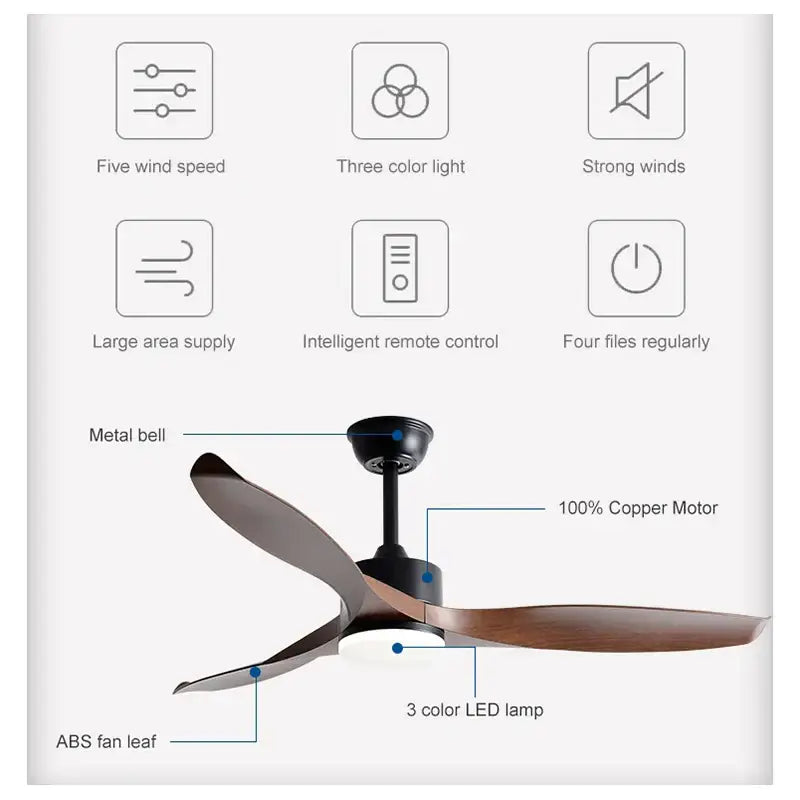Black Copper Ceiling Fan