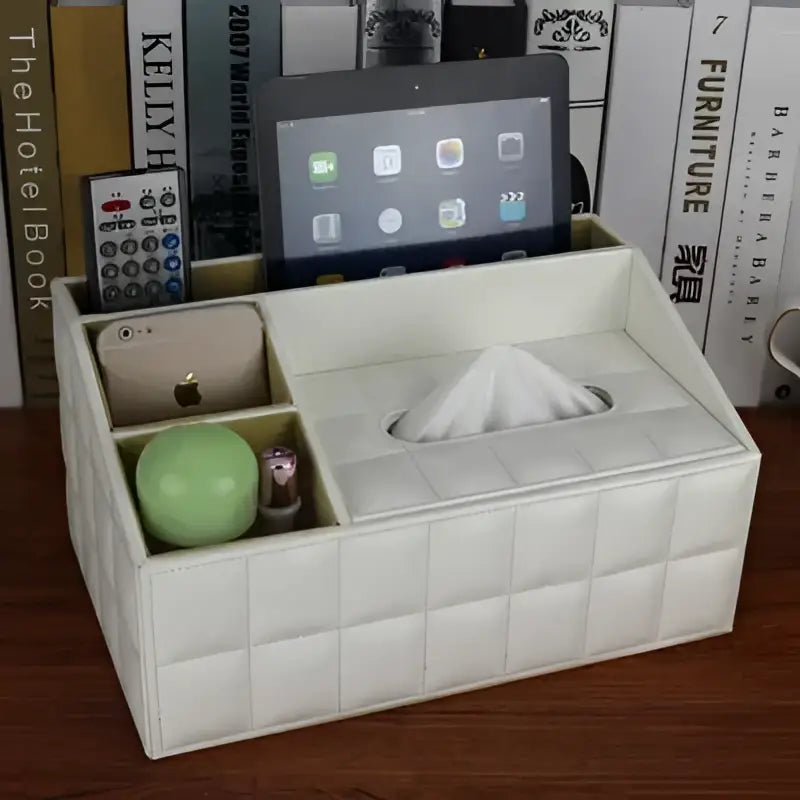 Black Leather Tissue Holder