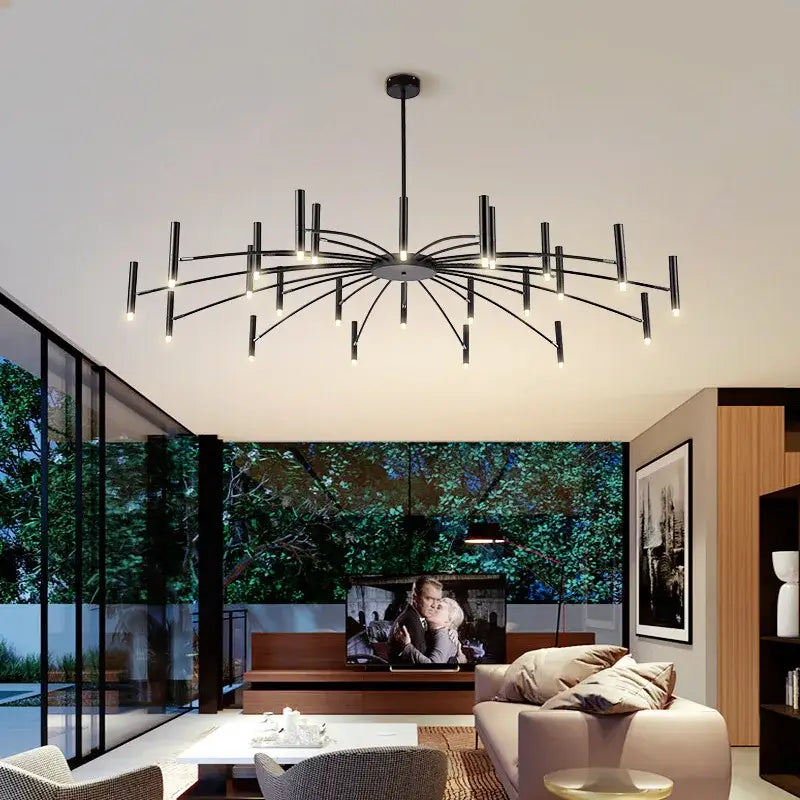 Black Radial LED Pendant