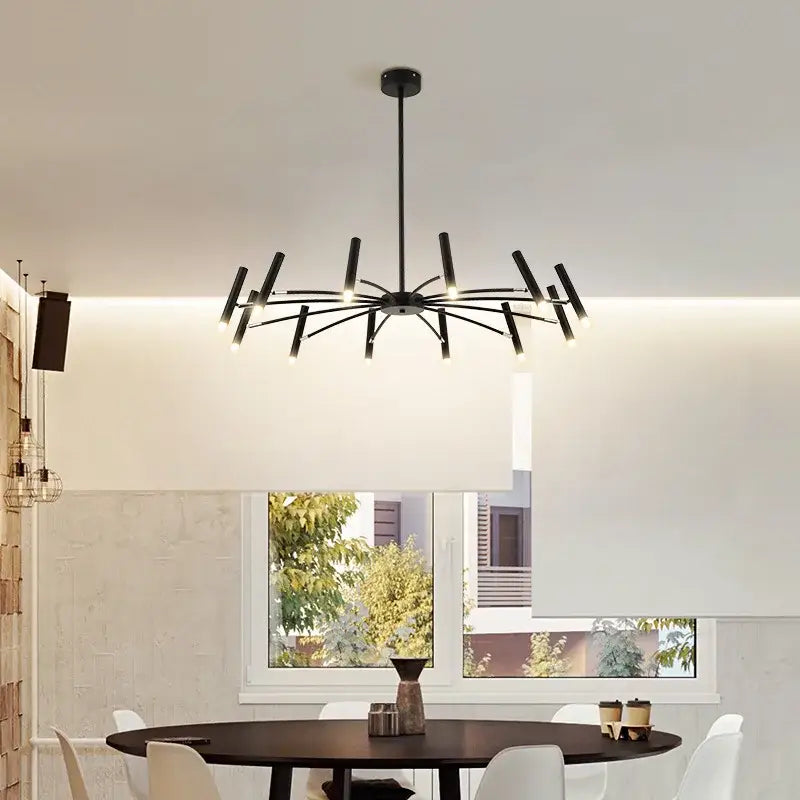 Black Radial LED Pendant
