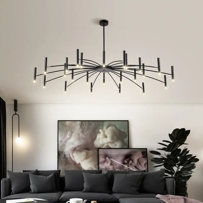 Black Radial LED Pendant