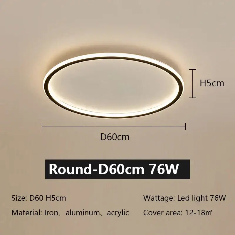 Black Dimmable Ceiling Lamp