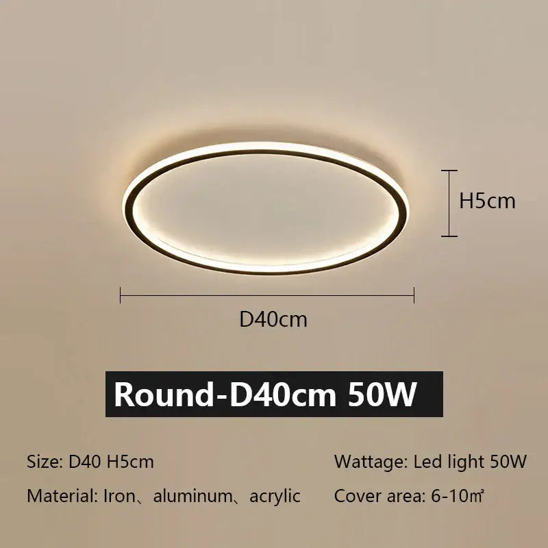 Black Dimmable Ceiling Lamp