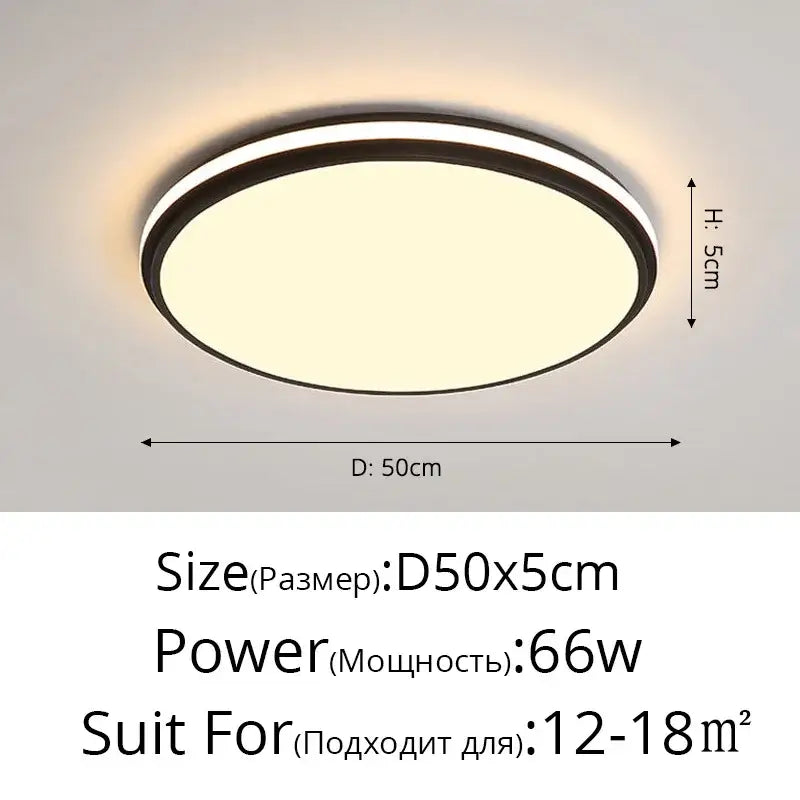 Black LED Ceiling Lamp