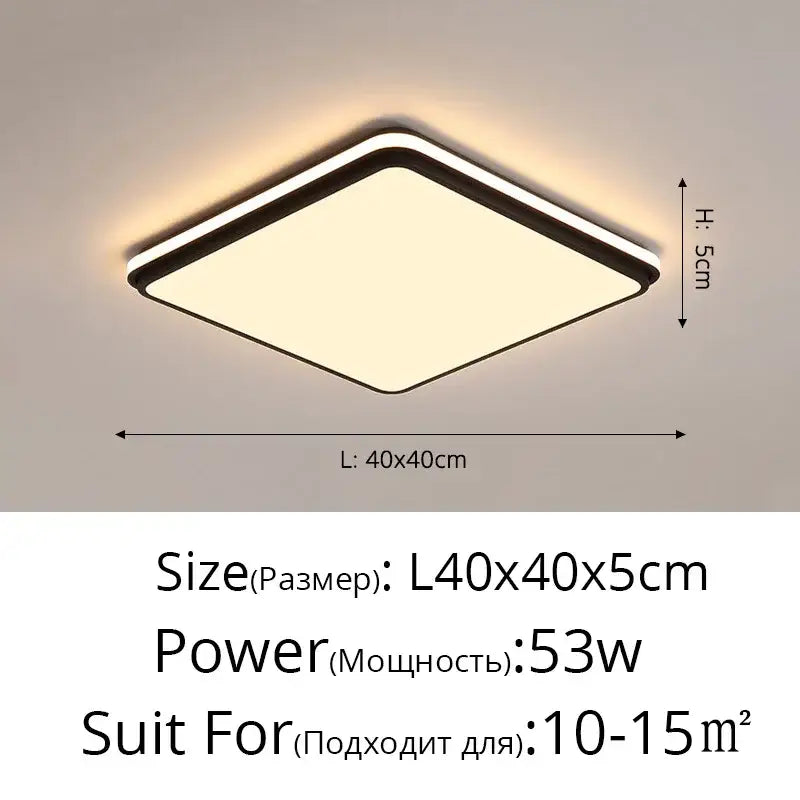 Black LED Ceiling Lamp