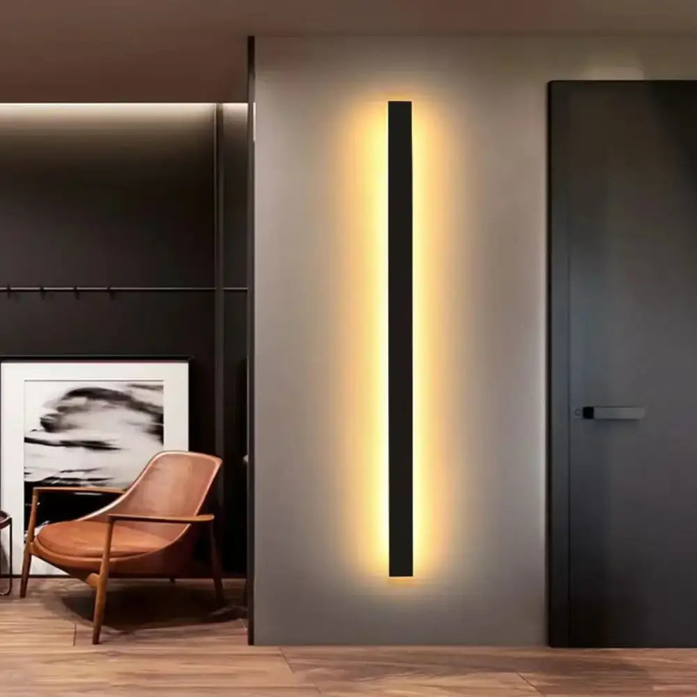 Black LED Wall Sconce Sleek Modern Design