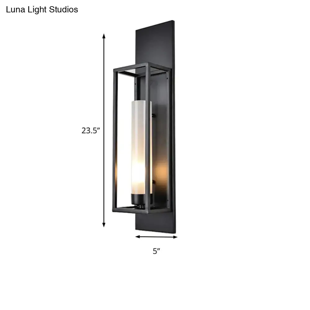 Black Glass Wall Lamp