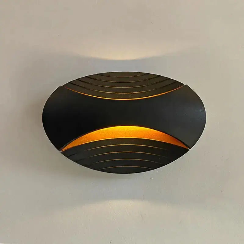 Black Ribbed LED Lamp