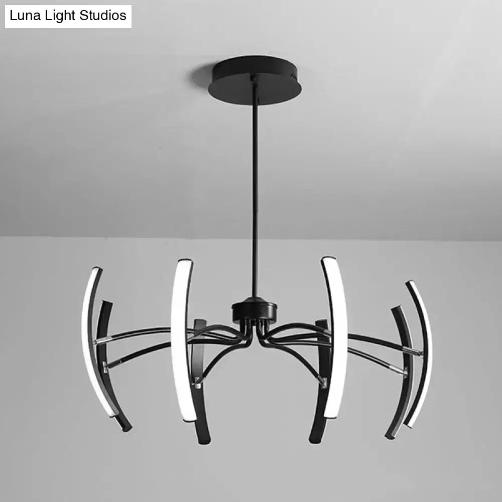 Black Rotating LED Chandelier