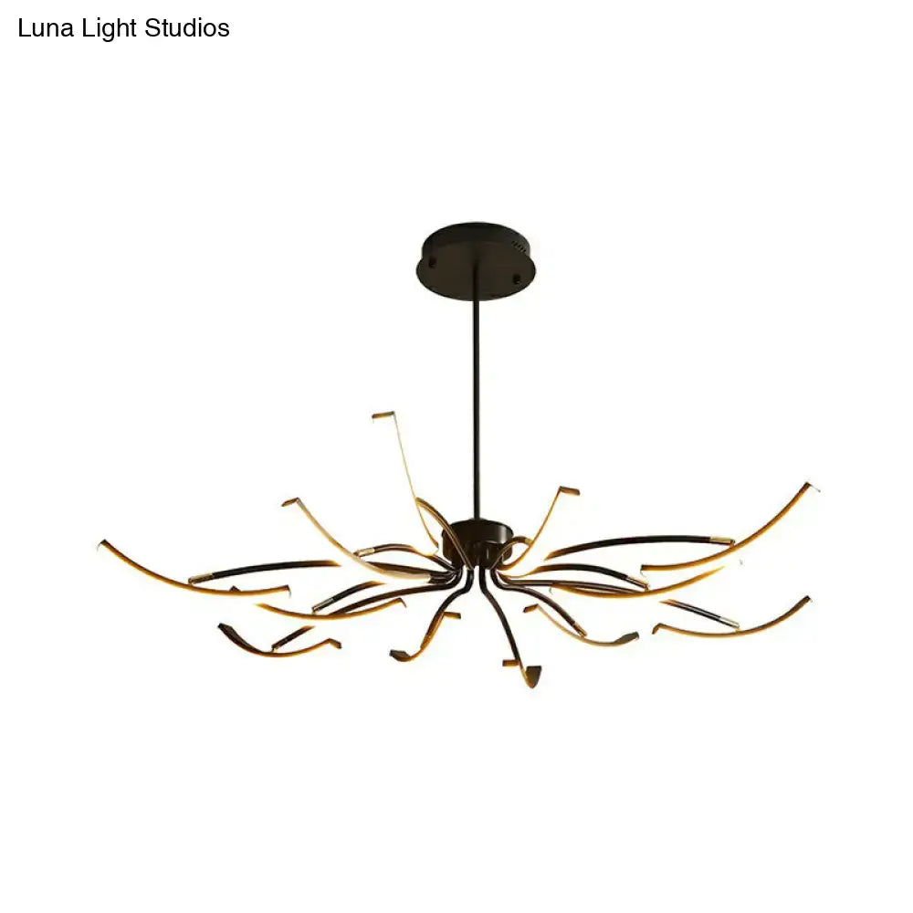 Black Rotating LED Chandelier