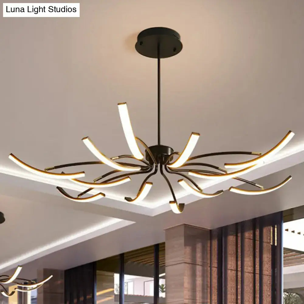 Black Rotating LED Chandelier