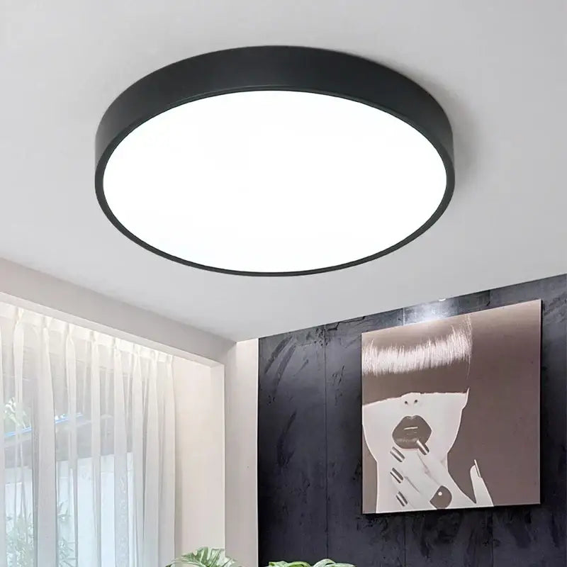 Black Dimmable LED Ceiling Light For Bedrooms