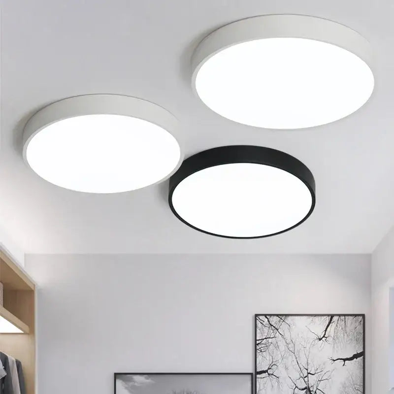 Black Dimmable LED Ceiling Light For Bedrooms