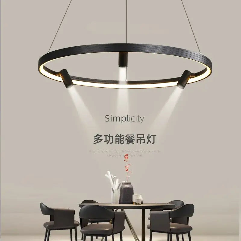 Black Round Spotlight Pendant