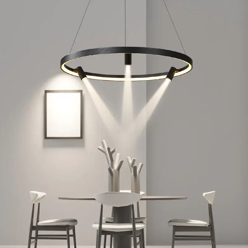 Black Round Spotlight Pendant