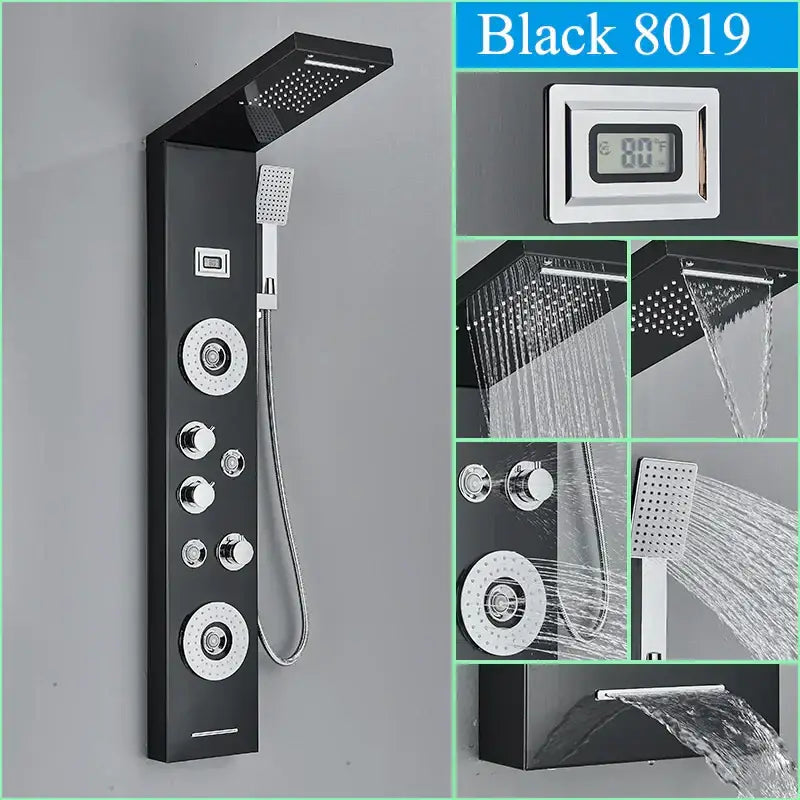 Black Shower Panel System