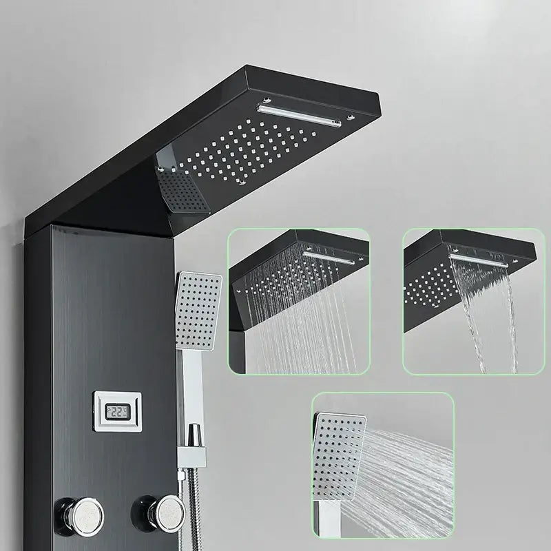 Black Shower Panel System