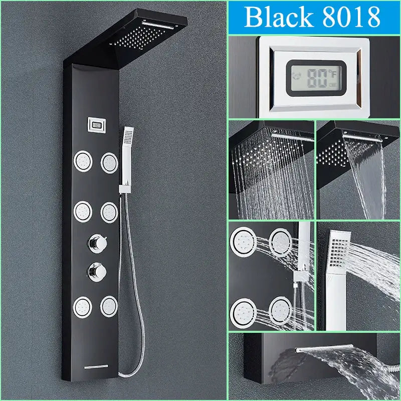 Black Shower Panel System