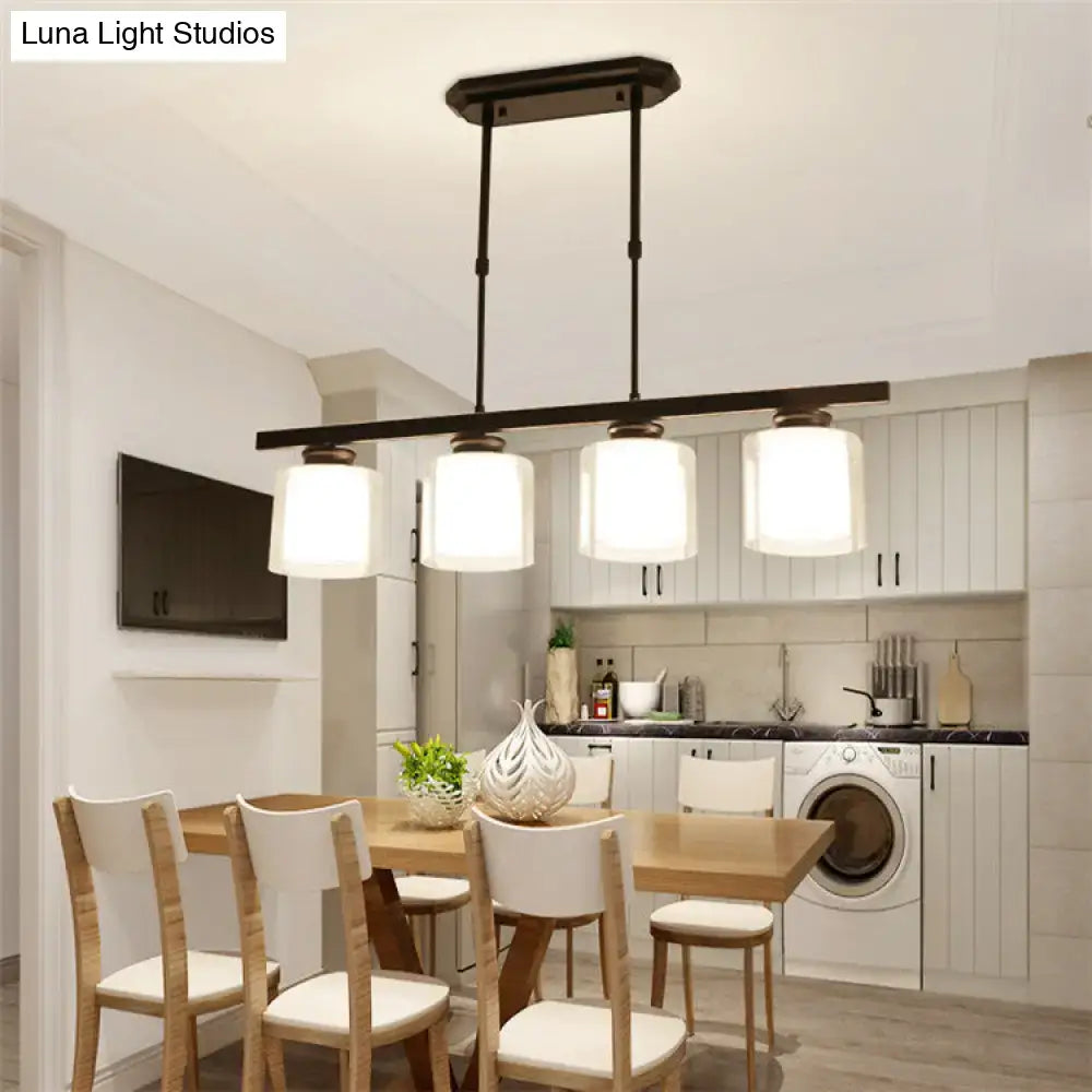 Silver Cylinder Pendant Light